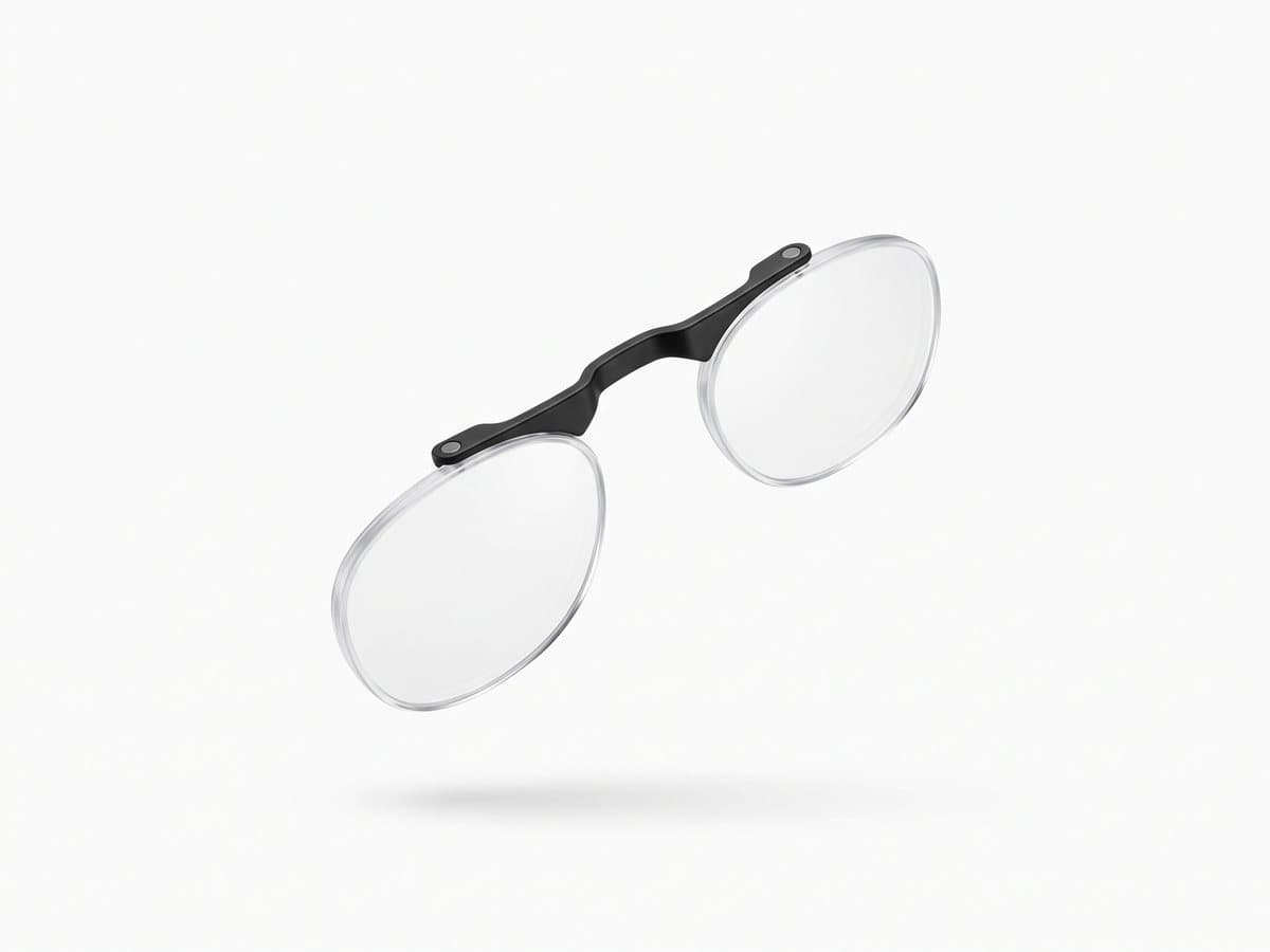 Fins inserts correcteurs transparents avec un clip noir étroit